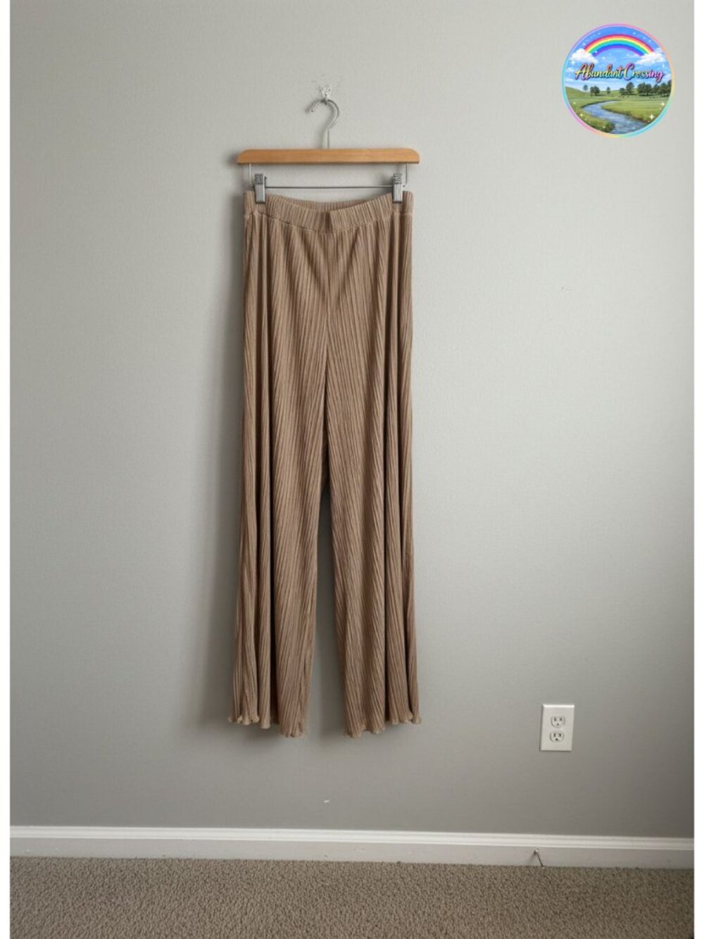 Silk Satin Wide Leg Pleated Palazzo Pants High Waist Pull On